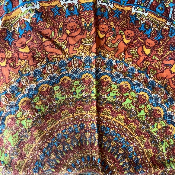 2011 Grateful Dead Productions Bandana Handkerchief Dancing Bears 100% Cotton - Picture 3 of 5